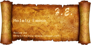 Helmly Emese névjegykártya